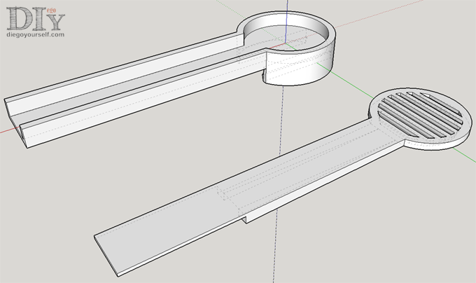 Plan du socle 3D pour fourchette