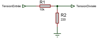 Pont diviseur de tension pour Arduino