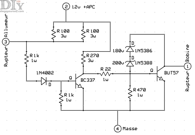 Allumage G. CARTIER 02341 Circuit électronique